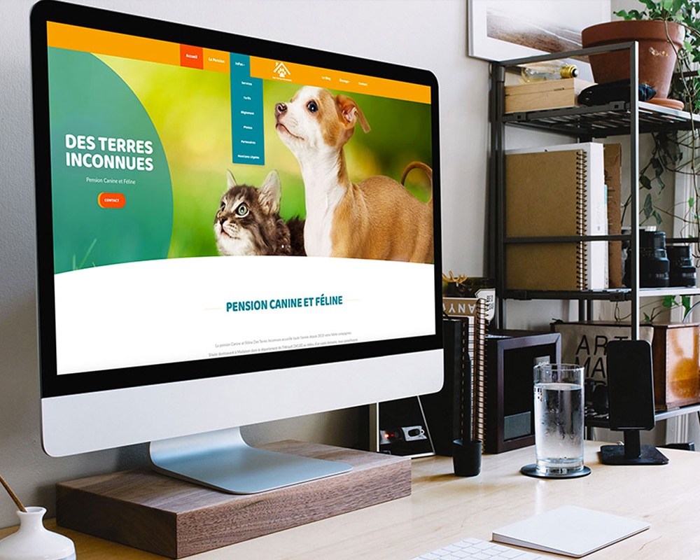 Site web pension canine Des Terres Inconnues par GD Creative Design