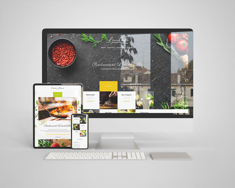 Site web restaurant l'Inim'itable